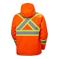 Hellyhansen Mens Workwear Alta Winter Jacket Csa Hi Vis Orange Xl