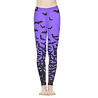 Xhuibop Halloween Yoga Pants Plus Size For Women Goth Bat Workout Leggings High Waisted Running Tights Xxx Large Tummy Control G