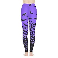 Xhuibop Halloween Yoga Pants Plus Size For Women Goth Bat Workout Leggings High Waisted Running Tights Xxx Large Tummy Control G