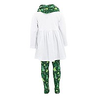 Unique Baby Girls Holly Jolly Scarf Legging Set Christmas Outfit Clothes 9Y Green