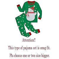 Family Feeling Big Girls Boys Long Sleeve Christmas Pajamas Sets 100 Cotton Holiday Pyjamas Kids Bear Pjs Size 16 Green