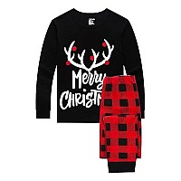 Family Feeling Adult Womens Holiday Christmas Reindeer Matching Matching Family Pajamas Sets Long Sleeve Pjs Black Size Xl