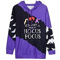 Fayaleq Halloween Sweatshirts For Women Halloween Graphic Long Sleeve Shirt Half Zipper Lapel Casual Pullover Top Purple