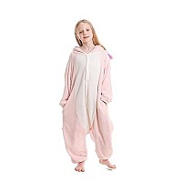 Darkcom Axolotl Onesie Unisex Adult Animal Pajamas Flannel One Piece Cosplay Halloween Costume For Women Men Large