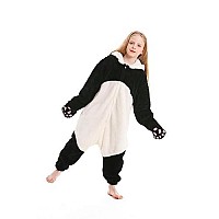 Darkcom Giant Panda Onesie For Kids Kids Animal Pajamas Flannel Cosplay Halloween Costume Parentchild Sleepwear For Girls Boys