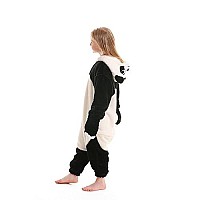 Darkcom Giant Panda Onesie For Kids Kids Animal Pajamas Flannel Cosplay Halloween Costume Parentchild Sleepwear For Girls Boys