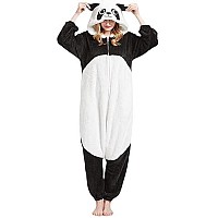 Darkcom Giant Panda Onesie For Kids Kids Animal Pajamas Flannel Cosplay Halloween Costume Parentchild Sleepwear For Girls Boys