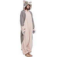 Darkcom Animal Onesie Unisex Adult Christmas Pajamas One Piece Cosplay Sphynx Cat Halloweencostume Sleepwear Homewear For Women