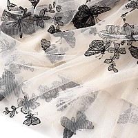 Women Tutu Tulle Skirt Elastic High Waist Layered Skirt Floral Print Mesh Aline Midi Skirtbutterfly2 Apricot One Size