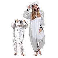 Darkcom Animal Onesie Unisex Adult Pajamas Flannel One Piece Cosplay Koala Halloween Christmas Costume For Women Men Medium