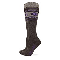 Wrangler Ladies Lightweight Merino Wool Blend Aztec Knee High Boot Socks 3 Pair Assorted