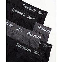 Reebok Womens Underwear Seamless High Waist Brief Panties 6 Pack Size Small Blackblackened Pearl