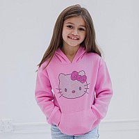 Hello Kitty Little Girls Fleece Pullover Hoodie Pink 78