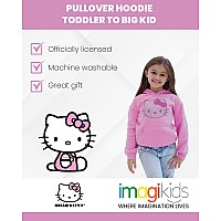 Hello Kitty Little Girls Fleece Pullover Hoodie Pink 78