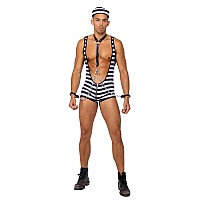 6208 3Pc Mens Prisoner Of Desire Small Blackwhite