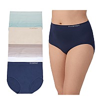 Ellen Tracy Womens Seamless Underwear Noshow Fullcoverage Stretchy Full Brief Panties For Everyday Wear 4Pack Navywh