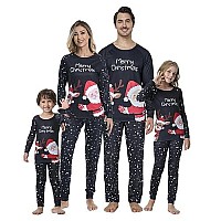 Ventelan Family Matching Christmas Pajamas Set Holiday Santa Claus Sleepwear Xmas Pjs Set For Couples And Kids 10Y