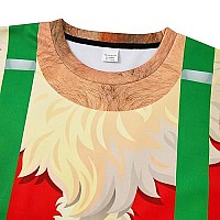 Raisevern Ugly Christmas Sweaters For Men Fake Hairy Pullover Sweatshirts Funny Xmas Party Long Sleeve Shirts Winter Holiday Fes