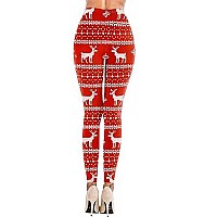 Christmas Christmas Costumes For Women Reindeer And Horizontal Striped Tribal Leggings Stretchy Tights 2Xl