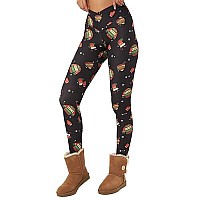 Sissycos Womens Ugly Christmas Crossover Leggings High Waisted Printed Tights Winter Christmas Xlarge