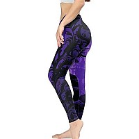 Xhuibop Halloween Cat Haunted Mansion Workout Pants High Waist Tummy Control Yoga Leggings Butt Lift For Women Medium Size Activ