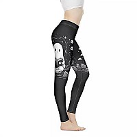 Xhuibop Halloween Cute Ghost Yoga Leggings For Women High Waist Tummy Control Jogger Pants Large Size Womens Workout Pants Loose