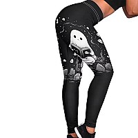 Xhuibop Halloween Cute Ghost Yoga Leggings For Women High Waist Tummy Control Jogger Pants Large Size Womens Workout Pants Loose