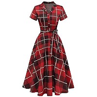 Wedtrend Womens 50S Style Dress A Line Wedding Guest Dress Vintage Themed Party Dress For Christmas Halloween Wtp30001Redwhit