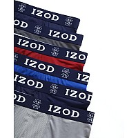 Izod Mens Underwear 6 Pack Sport Soft Performance Boxer Briefs Sxl Size Large Blackbluegreycharcoalred