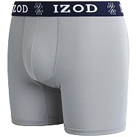 Izod Mens Underwear 6 Pack Sport Soft Performance Boxer Briefs Sxl Size Large Blackbluegreycharcoalred