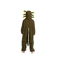 Darkcom Unisex Adult Animal Onesie Cosplay Green Axolotl Onesie Halloween Costume Christmas Pajamas Sleepwear For Women And Men