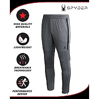 Spyder Mens Active Sweatpants Performance Tech Terry Jogger Pants Workout Gym Sweatpants With Pockets For Men Sxl Size