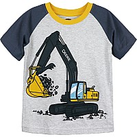 John Deere Boys Tshirt Construction Work