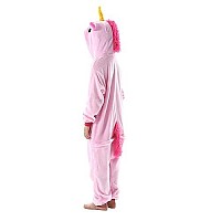 Darkcom Unisex Kids Animal Onesie Cosplay Pink Unicorn Halloween Costume Parentchild Sleepwear Christmas Pajamas For Girls Boys