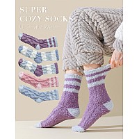 Tehook Womens Fuzzy Socks Soft Cozy Fluffy Slipper Socks Winter Warm Plush Sleeping Socks Christmas Stocking Stuffers Gifts For