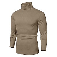 Coofandy Mens Slim Fit Basic Turtleneck T Shirts Casual Knitted Pullover Sweaters Christmas Turtleneck Sweater