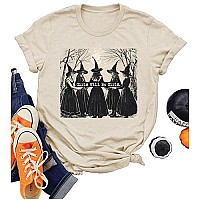 Basic Witch Halloween T Shirt Women Girls Will Be Girls Vintage Halloween Witch Shirt Casual Funny Halloween Party Shirt Xxl G