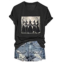 Halloween V Neck T Shirts For Women Girls Will Be Girls Shirts Shirts 1692 They Missed One Shirts Witch Graphic Tee Tops2Xlarg