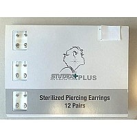 Studex Sterilized Piercing Earrings Ear Stud Reg S S Studs 12 Pair Individually Packaged Great Buy Gender Neutral Style Lock