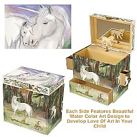 Enchantmints Unicorn Jewelry Box For Little Girls Musical Treasure Box With 4 Pullout Drawers Plays The Unicorn Tune Ide