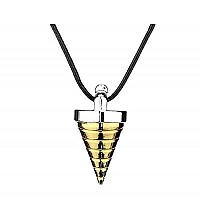 Gurren Lagann Core Drill Necklace Black Gold 3X8