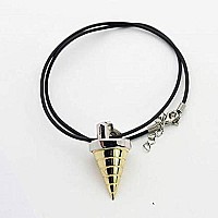 Gurren Lagann Core Drill Necklace Black Gold 3X8