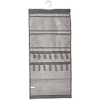 Whitmor Hanging Jewelry Organizer File Crosshatch Gray