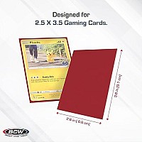 Bcw 500 Count Deck Guard Red Matte Finish For Stardard Size Collectable Cards Deck Protector Sleeves Display Bundle 10 Pack