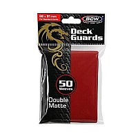 Bcw 500 Count Deck Guard Red Matte Finish For Stardard Size Collectable Cards Deck Protector Sleeves Display Bundle 10 Pack