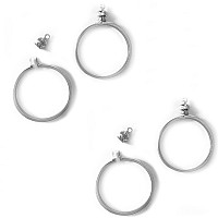 Coin Holder Bezel For 10 Cent Usa Dime Silvertone For Charm Necklace Pendant Display Pack Of 4