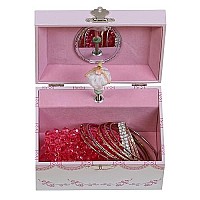 Mele Co 00803S16 Clarice Girls Musical Ballerina Jewelry Box Pink 6 X 4 X 3