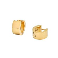 Edforce Stainless Steel Small Hoop Huggie Earrings For Mens Womens Gold