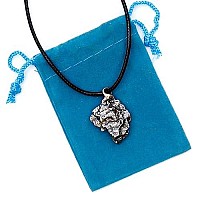 Dancing Bear Authentic Meteorite Pendant Necklace Treasure Chest Box Real Space Rock Educational Card Certificate Of Authen