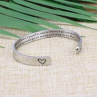 Daughter Bracelets From Mom Wide Cuff Bangle Message Engraved Christmas Gifts For Her